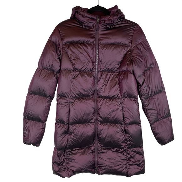 Eddie Bauer Jackets & Blazers - Eddie Bauer Luna Peak Down Parka Womens Small Plum Purple Puffer Jacket 550 Fill